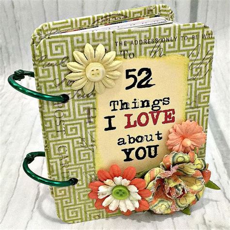 52 Things I Love About You Mini Album Scrapbook Scrapbooking Etsy