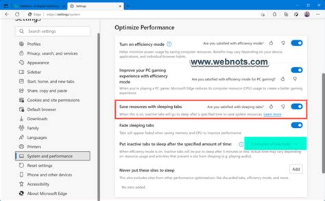 How To Use Sleeping Tabs In Microsoft Edge Webnots