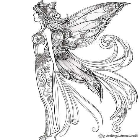 Fairy Coloring Pages For Adults Free And Printable