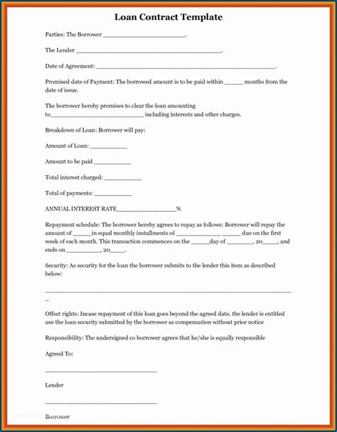 Free Printable Loan Contract Between Friends