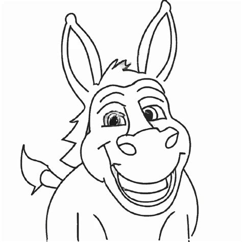 10 Desenhos Do Burro Do Shrek Sorrindo Para Imprimir E Colorir