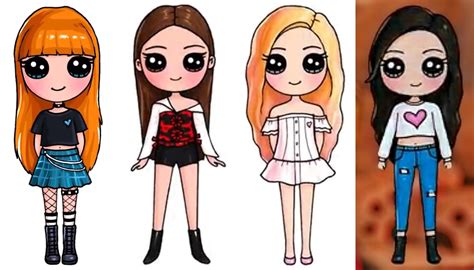 Draw So Cute BLACKPINK Kawaii Girl Drawings Cute Disney Drawings