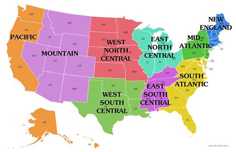 5 Regions Of Us Map Map