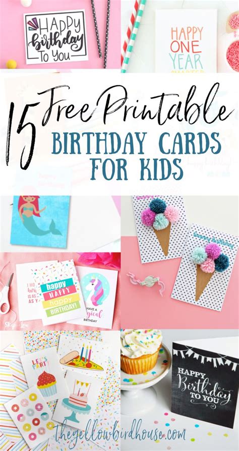 10 The Best Free Printable Birthday Cards For Kids