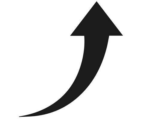 Curve Arrow Upward Icon Png On Transparent Background 14455887 Png