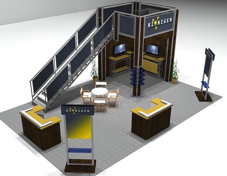 Tradeshow Double Deck Exhibit Rental Anaheim