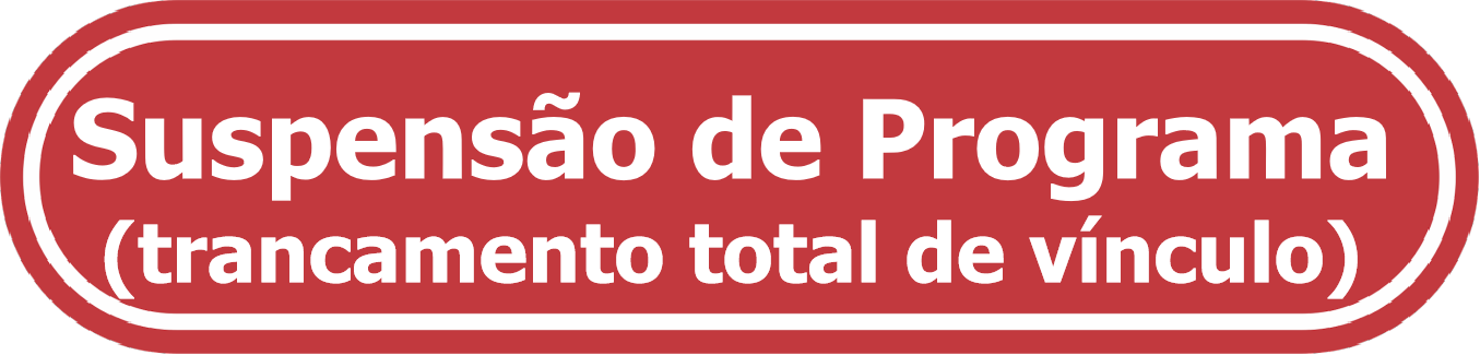 Suspens�o de programa ou trancamento total de v�nculo