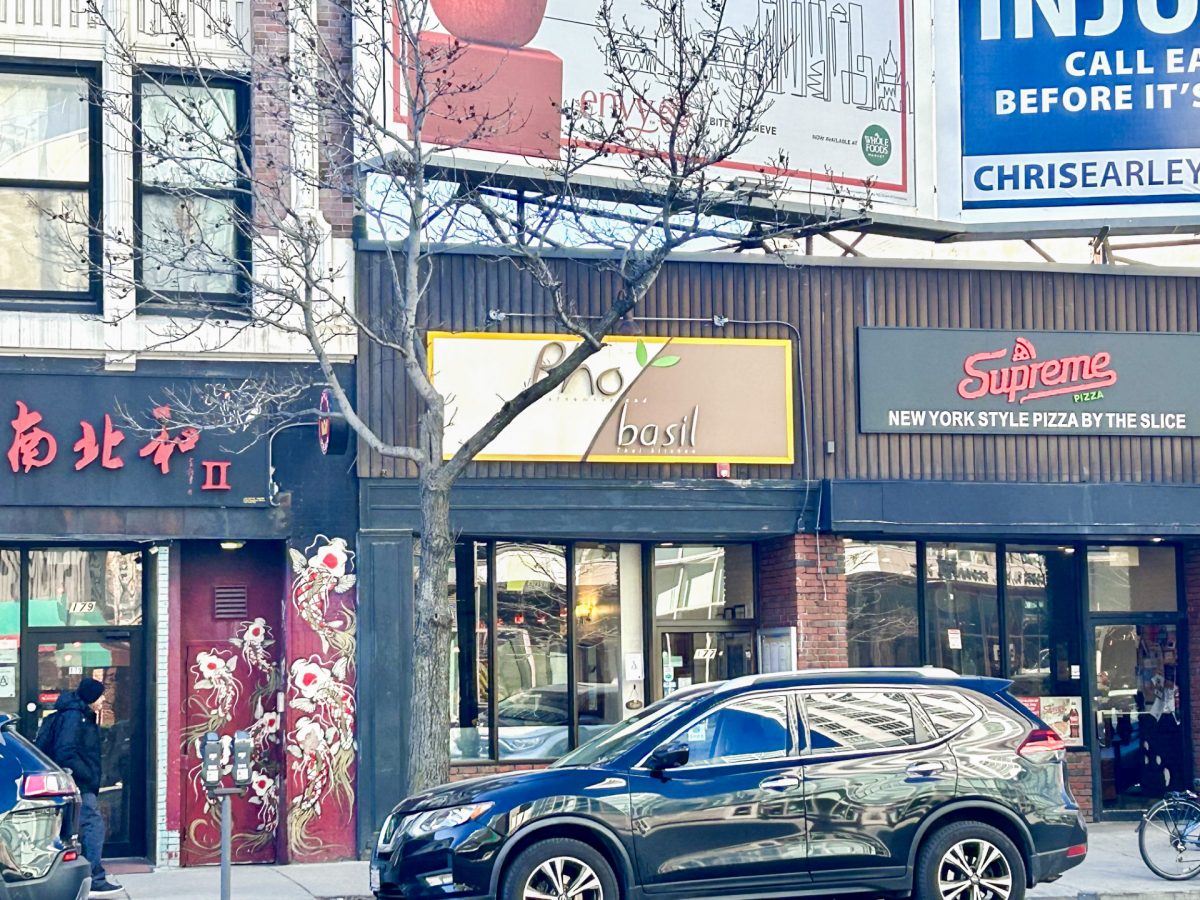 Pho Basil restaurant located in the Back Bay. Photo by Michelle Dang / Mass Media Staff.