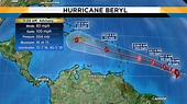 Hurricane Beryl strengthens, aims towards Lesser Antilles