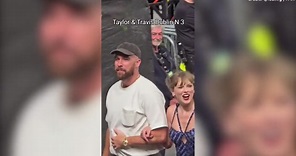Travis Kelce and Taylor Swift leave The Eras Tour together