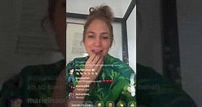 Jennifer Lopez Live On Instagram