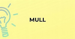 What is the meaning of the word MULL?