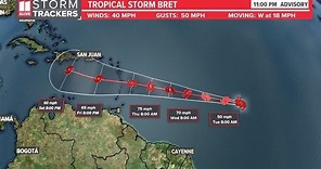 Tracking Tropical Storm Bret | What to expect