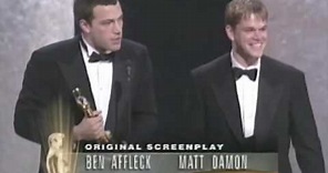 Ben Affleck and Matt Damon Win Best Original Screenplay for Good Will Hunting | 70th Oscars (1997)