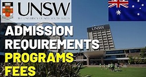 The University of New South Wales, Sydney Australia | Admission Requirements and Fee #UNSW