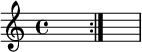 { \relative c'' { s1 \bar ":|." s1 }  }