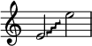  {
\override Score.TimeSignature #'stencil = ##f
    \relative c' {
        \override Glissando.style = #'trill
        e2\glissando e'
    }
}
