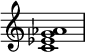 
{
    \override Score.TimeSignature #'stencil = ##f
    \relative c' {
        \time 4/4
        <c es g as>1
    }
}
