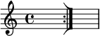 { \relative c'' { s1 \bar ":|]" s1 }  }