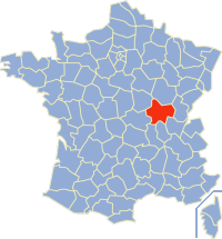 Letak Saône-et-Loire di Prancis