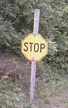 Yellow U.S. 1924-1954 stop sign Yellow stop sign.jpg