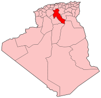 Map of Algeria showing Djelfa province