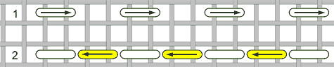 Stitch diagram for working Holbein stitch Holbeinstitch.gif