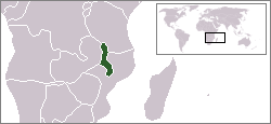 Geografisk plassering av Malawi