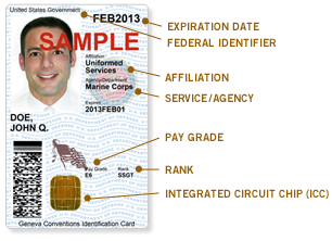 <span class="mw-page-title-main">Common Access Card</span> Standard identification for Active Duty United States Defense personnel