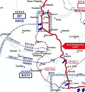 <span class="mw-page-title-main">Hindenburg Line</span> Defensive fortification in World War I