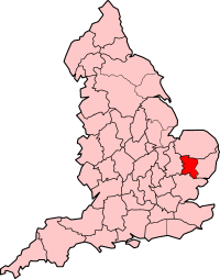 West Suffolk shown with 1965-1974 boundaries.