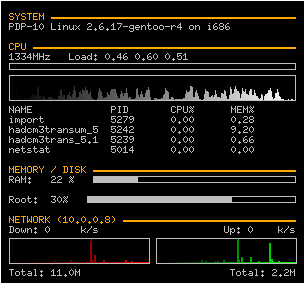 <span class="mw-page-title-main">Conky (software)</span> System monitor for the X Window System