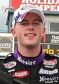 Justin Allgaier, the 2008 ARCA champion. Justin Allgaier at Cayuga 2008 crop.jpg