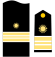 Divisa de comandante del Cuerpo de Intendencia de la Armada.