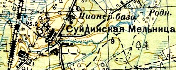 План деревни Суйдинская Мельница. 1931 год