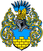 Vollwappen der Stadt Bautzen mit Spangenhelm