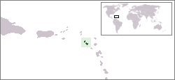 Location of Saint Kitts jeung Névis