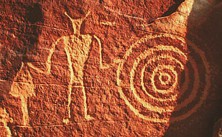 <span class="mw-page-title-main">Rock art</span> Human-made markings on natural stone