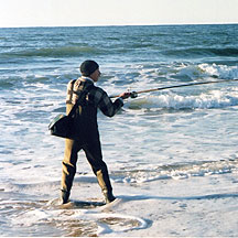 <span class="mw-page-title-main">Surf fishing</span> Land-based game fishing technique