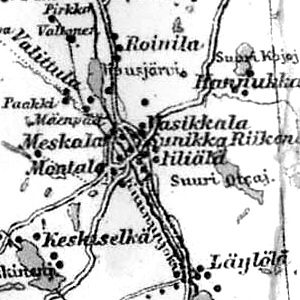 Деревни Монтола и Иилиля на финской карте 1923 г.