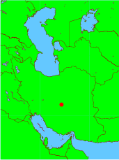 Map of Iran and surrounding lands, showing location of Yazd