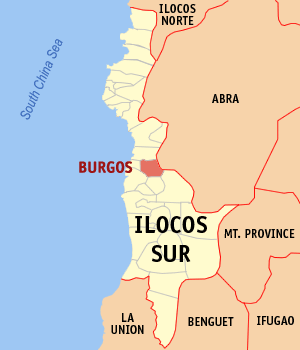 <span class="mw-page-title-main">Burgos, Ilocos Sur</span> Municipality in Ilocos Sur, Philippines