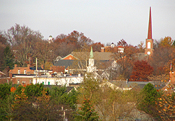 View of Hudson from Veteran's Way bridge