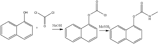 Reactiemechanisme voor de vorming van carbaryl