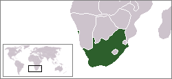 Ubicació de la Unió Sud-africana