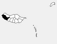 Calheta belediyesini gösteren Portekiz haritası