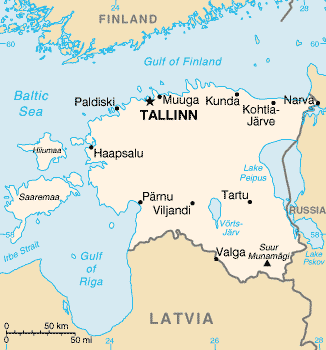 Мапа Естонії