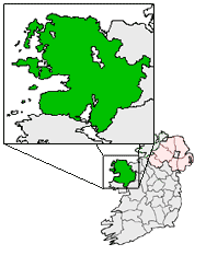 Map showing county