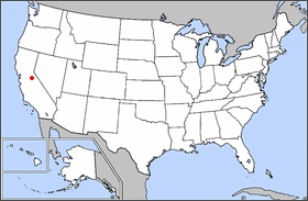 Location of Yosemite (red) in the United States