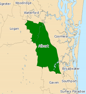 <span class="mw-page-title-main">Electoral district of Albert</span> Electoral district of Queensland, Australia